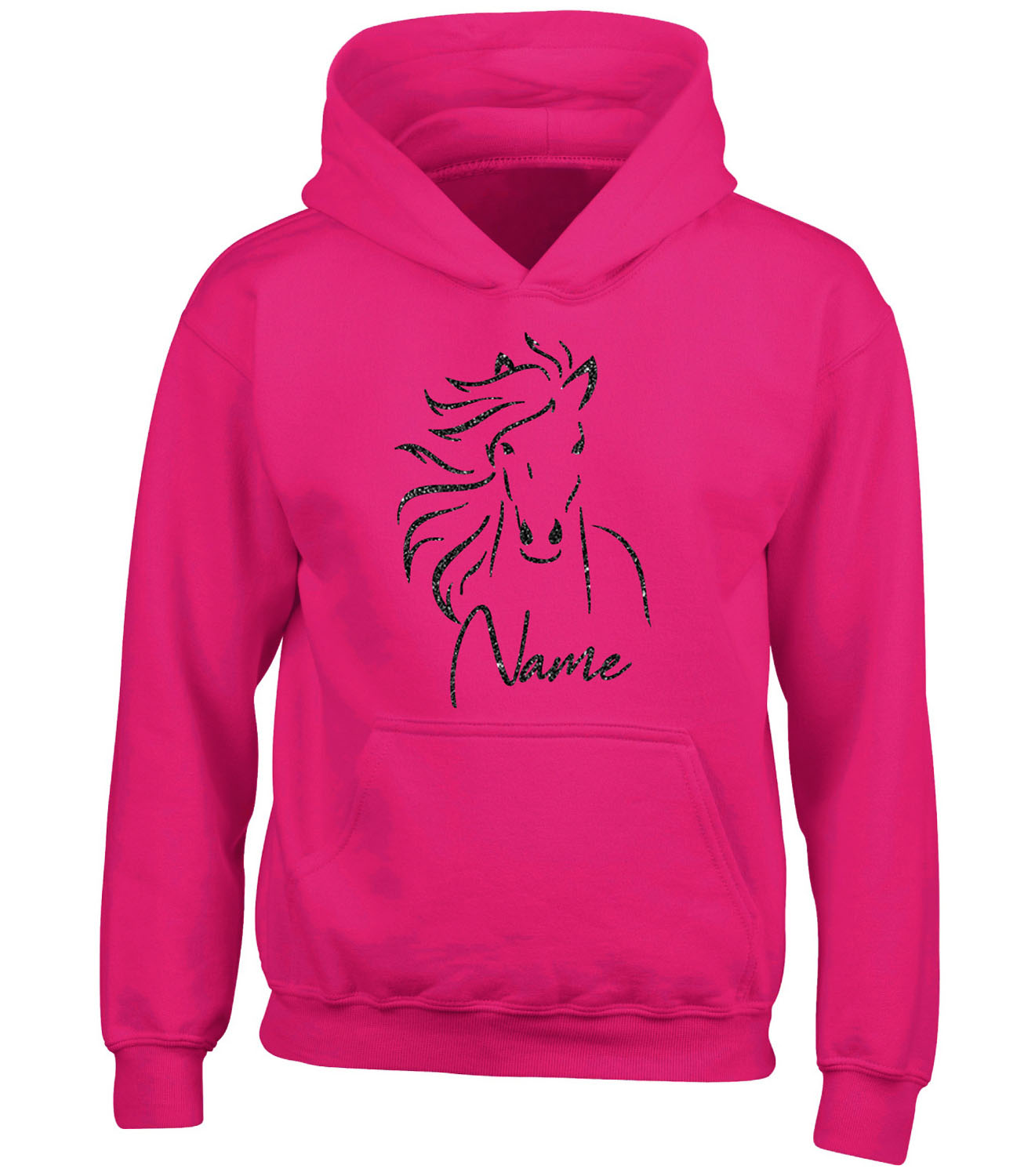 Childrens Personalised Glitter Horse Hoodie Kids Riding Hoody Equestrian Gift Absolutely Top