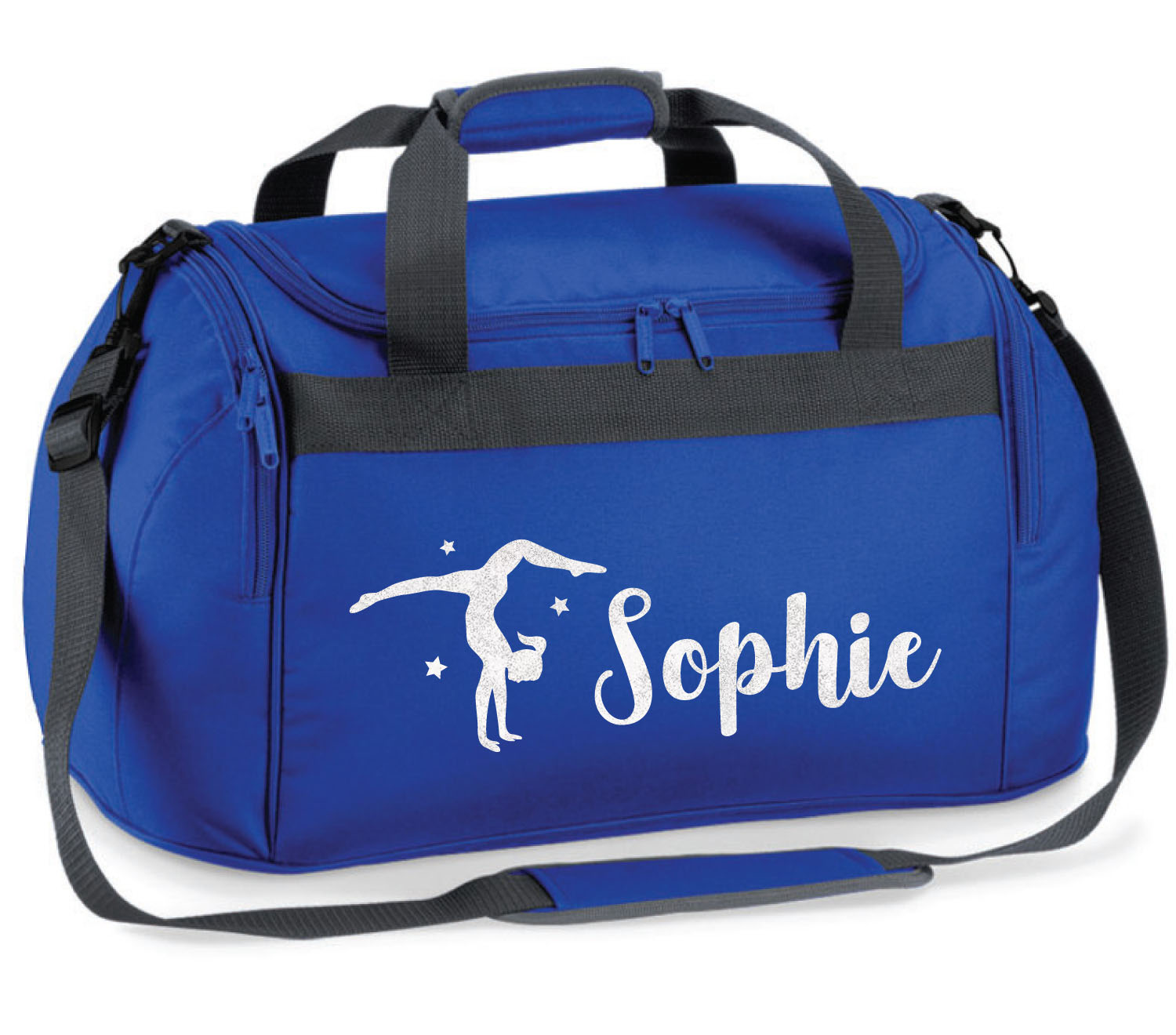 Childrens Personalised Glitter Gymnastics Holdall Girls Boys Sports Gymnast Bag
