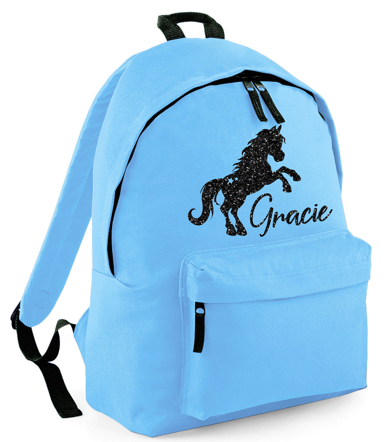 Girls Personalised Horse Backpack Kids Riding School Rucksack