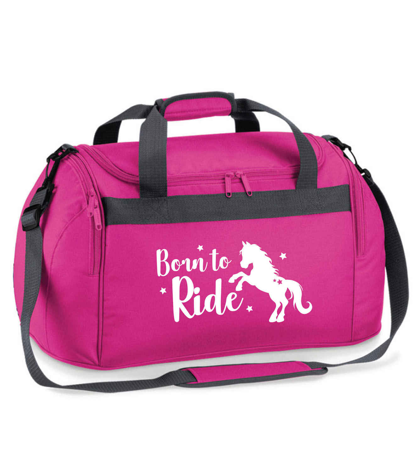 Childrens Born To Ride Holdall Girls Boys Kids Horse Riding School Bag