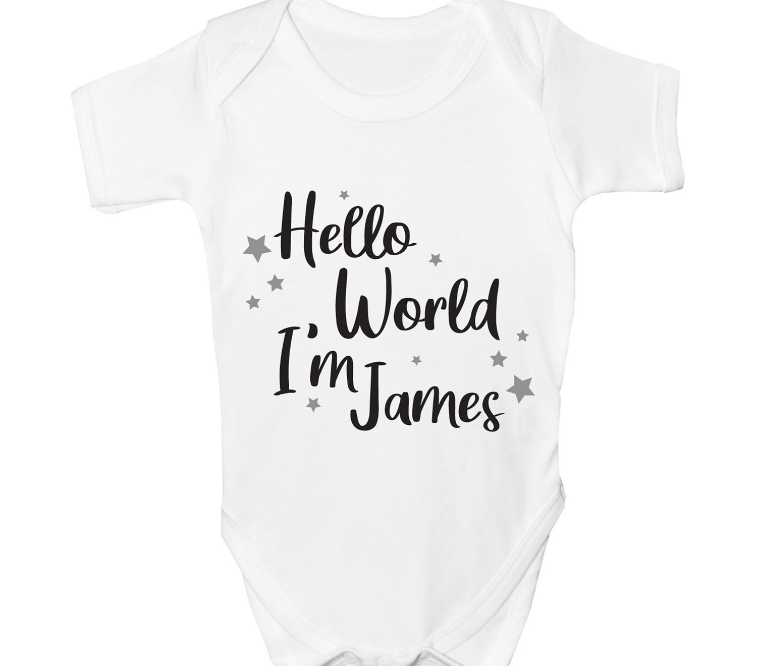 Personalised Baby Grow Birth Announcement Bodysuit Customised Vest Gift