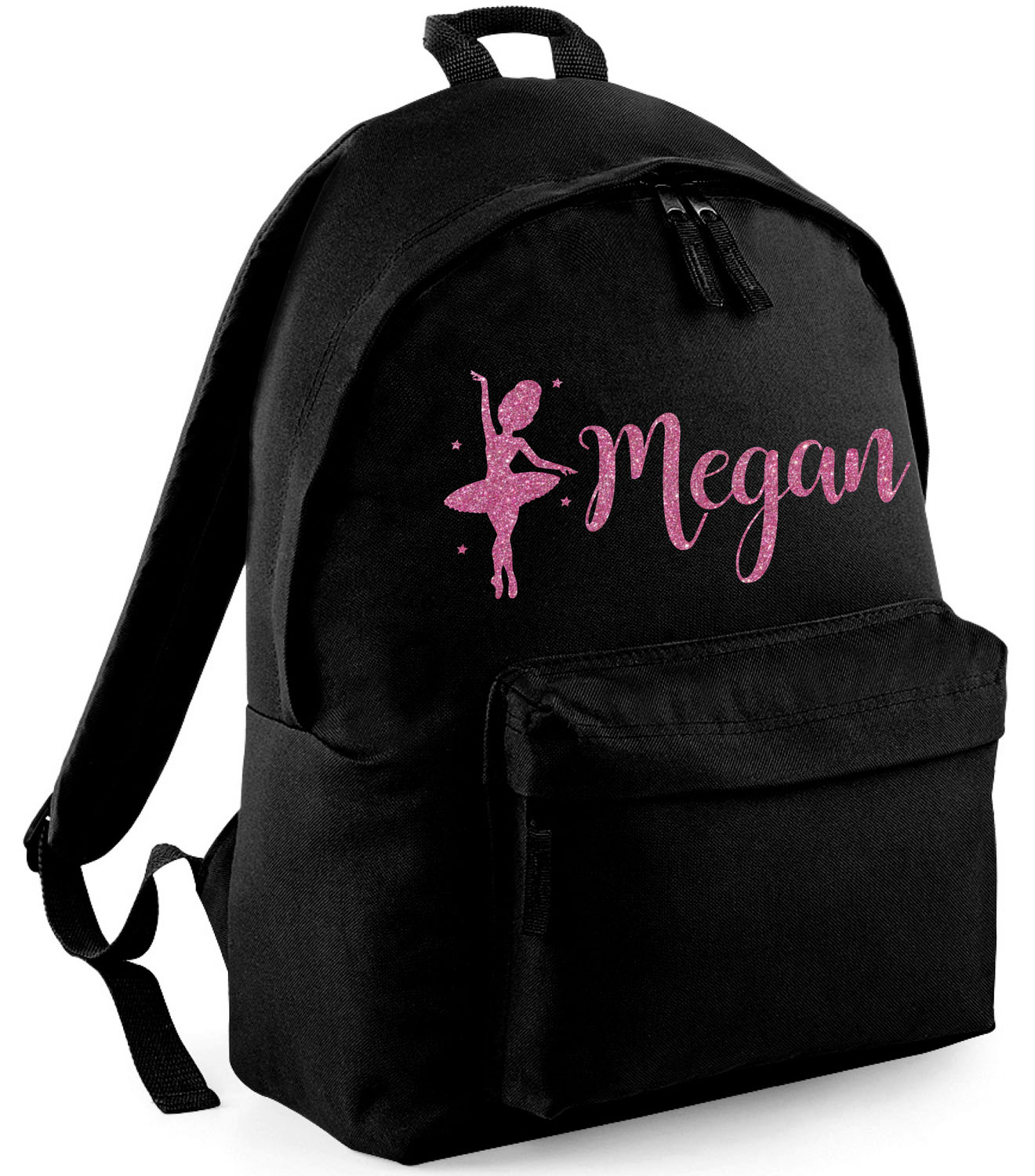 Girls Personalised Ballet Glitter Backpack Dance Bag Gift