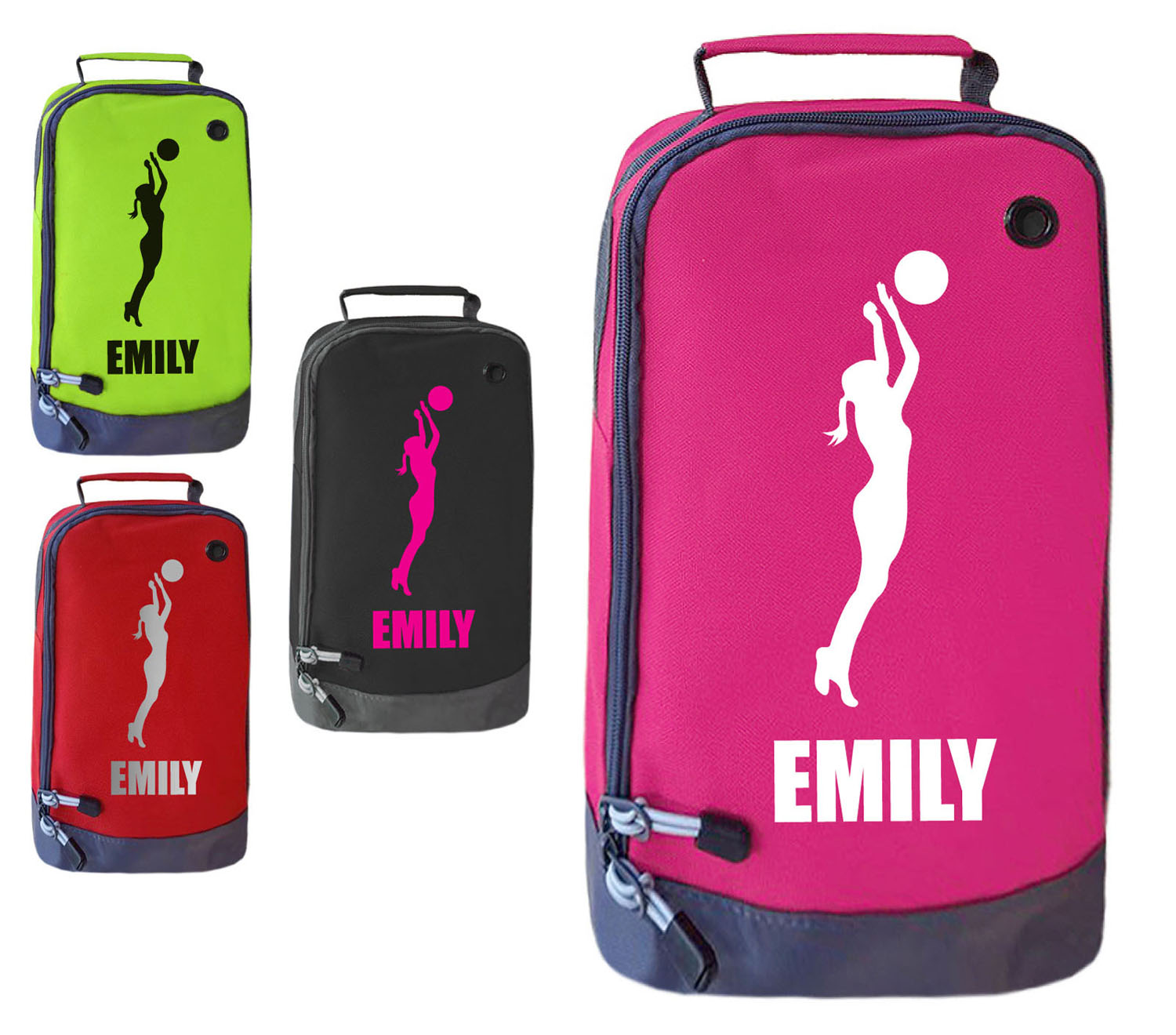Personalised Girls Netball Boot Bag Kids Sports School PE Kit Absolutely Top