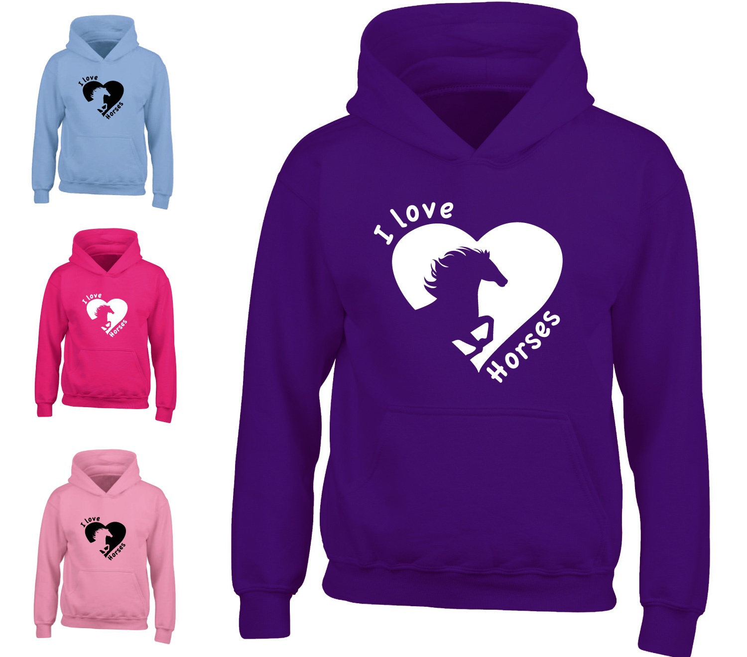 Girls 2024 horse hoodies